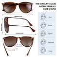 thumbnail image 2 of LOOIKOOS Retro Sunglasses for Women,2 Pack Womens Sun Glasses Polarized Trendy Sunglasses Classic, 2 of 7