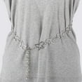 thumbnail image 2 of Unique Bargains 1 Pc Waist Chain Butterfly Hollow Out Adjustable Waist Cord for Women Silver Tone, 2 of 6