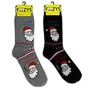 Foozys Men’s Fun Festive Merry Christmas Print Novelty Crew Socks | 2 Pair
