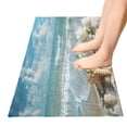 thumbnail image 5 of Haosy Starfish Conch Sea Bathroom Rugs Non Slip Absorbent Soft Plush Quick Dry Bath Mat, 39"x20", 5 of 8
