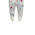 thumbnail image 5 of Bellafa Infant Baby Girls' Footed Jumpsuit One-Piece Button Snap Newborn Casual Cotton Romper Onesies 0-12M Long Sleeve Coming Home Bodysuit, 5 of 7