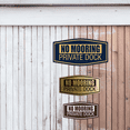 thumbnail image 6 of Fancy No Mooring Private Dock Sign (Brushed Silver) - Small, 6 of 8