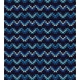 thumbnail image 3 of Ambesonne Aztec Duvet Cover Sets, Zigzags Oriental Vibes Art, 2-King, Blue Dark Night Blue, 3 of 7