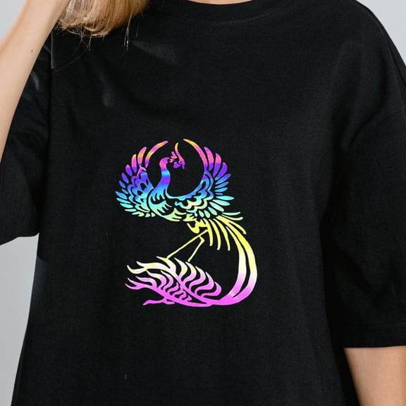 HEATSHAKING 1 Sheet Iron on Vinyl for Shirts Black Custom Garment Decoration for DIY Makers