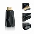 thumbnail image 6 of HDMI to VGA Adapter Converter Gold-Plated for PC, Laptop, DVD, Desktop and Other HDMI Input Devices - Black, 6 of 7