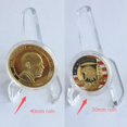 thumbnail image 2 of 2Pcs S+M Clear Coin Round Square Display Stand Holder Easel for 30-80mm, 2 of 9