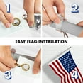 thumbnail image 5 of G128 - 5 Feet Tangle Free Spinning Flagpole (Silver) USA American Flag Brass Grommets Spun Polyester 2.5x4 ft (Flag Included) Aluminum Flag Pole, 5 of 7