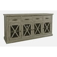 thumbnail image 3 of Jofran Telluride 70" Rustic Distressed Pine Four Drawer Sideboard Buffet Server, 3 of 10