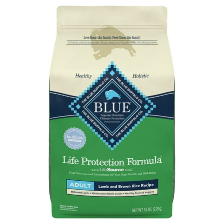UPC: 0840243144099 | Blue Buffalo Life Protection Formula Lamb and Brown Rice Dry Dog Food for Adult Dogs Whole Grain 5 lb. Bag