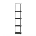 thumbnail image 2 of Furinno Corner Square Display 11.6"W x 11.6"D x 57.7"H 5-Shelf Freestanding Shelving Unit, Black and Gray, 2 of 4