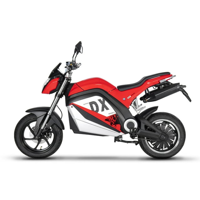 Emmo DX Electric Bike - Electric Motorcycle eBike - 72V - 55km Range - Red - Super Torque QS Motor