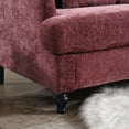 thumbnail image 2 of MAYEERTY Wood Frame Armchair, Modern Accent Chair Lounge Chair Tufted Club Chair, Mid Century Modern Arm Chairs with Studded, Solid Wood Frame, for Bedroom, Reading(Wine red Chenille), 2 of 20