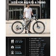 thumbnail image 4 of Actbest 27.5" Mountain Ebike for Man Teens, 21-Speed, 1200W Peak, 48V 10.4Ah, Full Suspension, 4h fast charging, Long Range, Electric Bike for Adults, 4 of 7