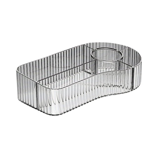DHARMONAL Cosmetic Storage Boxes Countertops Large Capacity Makeup Artist Must Haves Large Tote Insert Organizer Makeup Organizer Pallet Organizer Makeup Holder Clear Small Portable Makeup Organizer