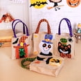 thumbnail image 4 of Halloween Candy Bags Wrapping Container Lovely Pattern Festival Linen Fabric DIY Dessert Gift Pouch Party Supplies Props Cat pattern, 4 of 9