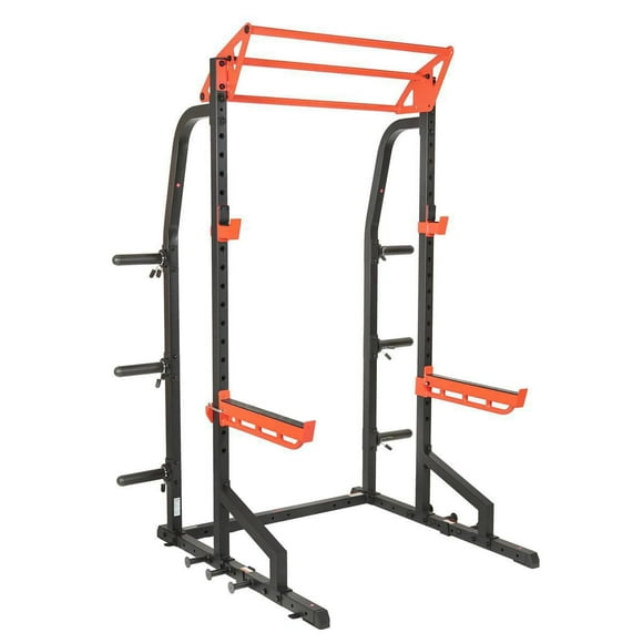 Sunny Health & Fitness Power Zone Half Rack Heavy Duty Performance Power Cage with 455 KG (1000 LB) Weight Capacity – SF-XF9933