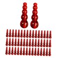 thumbnail image 4 of de cuentas de pesca apiladas, 50x, cuentas apiladas, piezas de pesca de agua dulce y salada Rojo Zulema Cuentas de pesca apiladas, 4 of 8