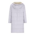 thumbnail image 5 of Long Winter Coats for Women Reversible Puffer Jacket Padded Down Quilted Jackets Thicken Warm Fleece Parka Outwear, 5 of 6