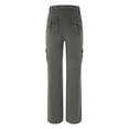 thumbnail image 5 of FYEGRE Women's Plus Size Casual Cargo Pants with Elastic Waistband Comfortable Wide Leg Joggers Yoga Trousers Featuring Pockets Grey XS, 5 of 8