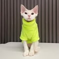 thumbnail image 4 of Ropa para gatos sin pelo Otoño e invierno Camiseta elástica de algodón de grosor medio Base de terciopelo de visón resistente a lamidos Espesada Cálida y cómoda, 4 of 6