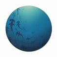 thumbnail image 1 of Sea Animals Mouse Pad for Computers, Hammerhead Shark School Scan Ocean Dangerous Predator Wild Nature Illustration, Round Non-Slip Thick Rubber Modern Mousepad, 8" Round, Navy Blue, by Ambesonne, 1 of 2