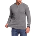 thumbnail image 4 of GENTS BLISS Henley Men Shirts Lightweight Long Sleeve Shirts for Men Crew Neck Casual Men T-shirts Striped Knit Shirts, 4 of 9