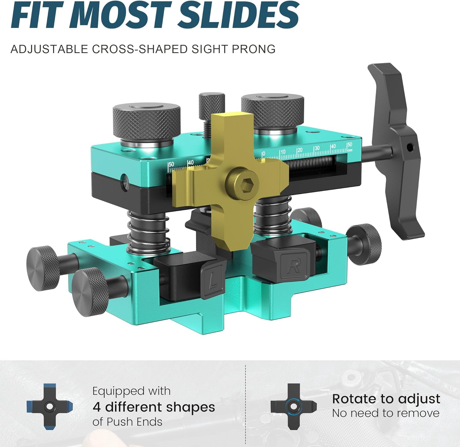 [Updated] Heavy-Duty Pistol Sight Pusher Tool - Ideal for Handguns' Front & Rear Sight Removal & Adjustment Green