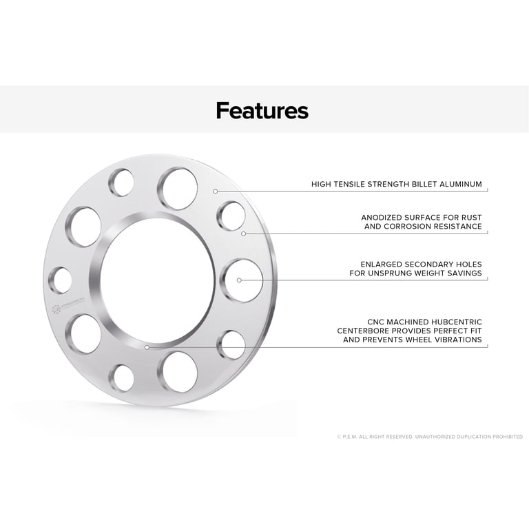 Twauto6 15mm Hubcentric Wheel Spacers – 5x114.3 – Fits 240SX, 350Z, 370Z, G35, G37, Altima & More – 2-Pack