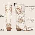 thumbnail image 4 of Cowboy Boots for Women- Pointed Toe Women's Mid Calf Cowboy Boots with Classic Embroidery- Ideal for Worker & Country Concert, 4 of 4