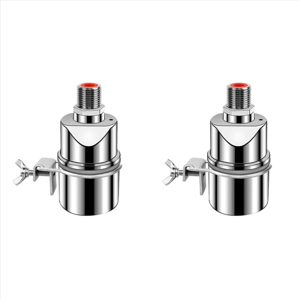 2X VáLvula de Control de de Agua AutomáTica VáLvula de Bola de Flotador de Acero Inoxidable de 1/2 Pulgada para Tanque Piscina Recta con Clip