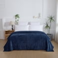 thumbnail image 1 of Mainstays Rib Blanket Navy Twin, 1 of 8