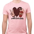 thumbnail image 2 of Peace Love Latte Shirt Unisex X-Small Pink, 2 of 5