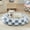 Blue, variant on Checkered Dog Bed, Cute Blue Retro Style Aesthetic Round Warming Pet Calming Beds for Small Dog and Cats, Plush Cozy Donut Dog Beds Washable, 30" L x 30" W x 8" Th