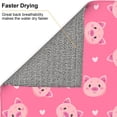 thumbnail image 6 of Naloa Cartoon Pigs and Hearts Dish Drying Mat for Kitchen Counter, Heat Resistant Drainer Mats, Absorbent Draining Mat,Dish Rack Pad,16"x18", 6 of 8