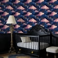 thumbnail image 3 of Dreamy Baroque Peel and Stick Wallpaper Celestial Night Sky Golden Moons Baroque Clouds Wall Mural 23.6in x 9.8ft Self Adhesive Removable Wall Paper Renter Friendly Wallpaper for Girls Kids Bedroom, 3 of 8