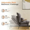 thumbnail image 6 of MCombo Modern Accent Recliner with Ottoman, Fabric Armchair for Living Room Bedroom 4055(Dark Grey), 6 of 9