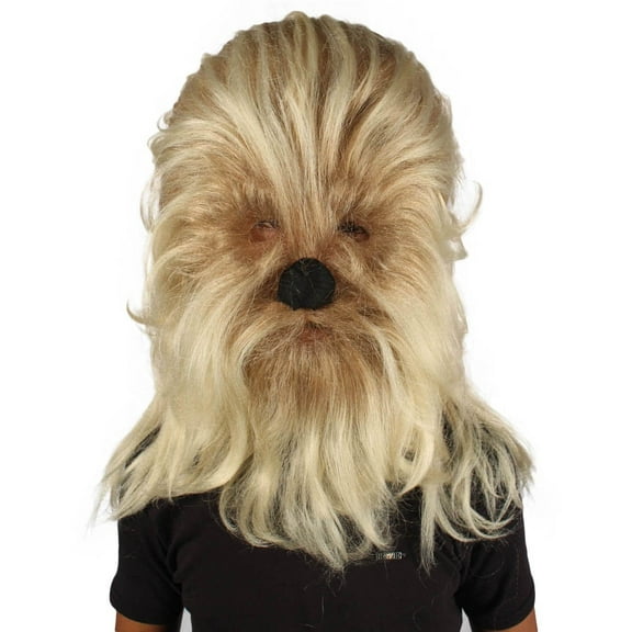HPO Long Hairy Chewbacca Mask | Adult Unisex Wookiee Warrior costume | Blonde Halloween Cosplay