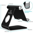 thumbnail image 5 of Lamicall Phone Stand : Desktop Stand Holder Dock, Tablet Stand Adjustable - Black, 5 of 7