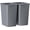 Grey, variant on ROOMTEC 35QT Kitchen Trash Can, Sturdy and Lightweight Slim Trash Can, Trash Cans for Kitchen, Workspace, Bathroom, Office, Easy to Clean, 1 Pack, Black