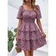 thumbnail image 5 of Vestido PRETTYGARDEN Floral de Verano para Mujer con Cuello Cuadrado XL, 5 of 7