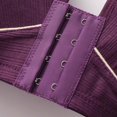 thumbnail image 4 of LYEAA Womens Bras Front Closure Push up Lightly Lined Cotton Wireless Daily Bras Wirefree Adjustable Strap Soft Bralette No Wire Breathable Comfort All Coverage Sleeping Bras for Elderly Purple L, 4 of 8