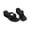 black, variant on Women’s Platform Wedge Thong Sandals with Rose Flower Accent, Open Toe Slip On Heels