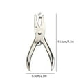 thumbnail image 3 of tzyudk Hole Punch Hole Punch Heavy Duty Hole Punch Hole Punch Portable Handheld Long Hole Punch For Cardboard Plastic Cardboard 6 Holes Affordable Useful Silver metal, 3 of 6