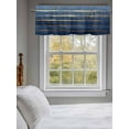 thumbnail image 3 of Luxury Navy Blue Curtain Valances for Windows, Golden Contemporary Abstract Kitchen Valance Window Treatment, Light Filtering Block Curtains for Bathroom/Bedroom/Living Room 42'' x 12'', 3 of 9