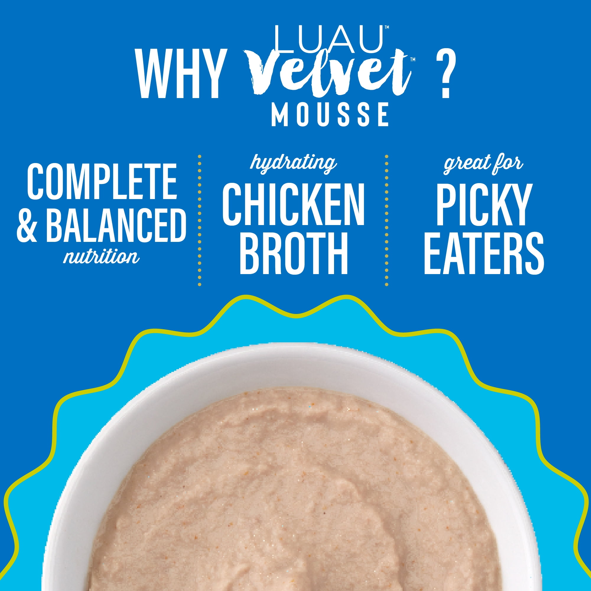 Tiki Cat Luau Velvet Mousse Wet Cat Food, Chicken & Salmon, 2.8 oz. Pouch