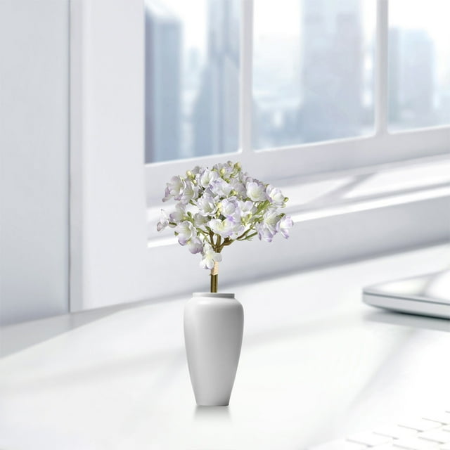 Ramo de Flores Artificiales de Jazmín | Arreglo Floral de Seda Realista para Bodas y Decoración Del Hogar | 4 Unidades de 15.75" | Blanco, Morado, Azul, Rosa y Amarillo