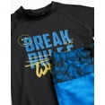 thumbnail image 4 of Big Chill Boys' Rash Guard Set - 2 Piece UPF 50+ Swim Trunks and Long Sleeve Swim Shirt (Little Kid/Big Kid), 4 of 6