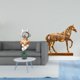 thumbnail image 2 of Figura Decorativa De Astronauta Con Forma De Caballo, Estatua De Resina, Adorno Para Chimenea, Centro De Mesa, Hogar U Oficina. Adorno Para Pastel Con Animal Grabado., 2 of 8