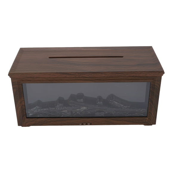 Difusor de Aceite Esencial de Chimenea, Humidificador Ultrasónnico de Grano de de 180 ml, Luz de Humor LED DE 7 COLOR, APAGADO AUTICO Y DIFUSOR DE AROMATERAPIA TRANQUILA PARA