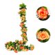 thumbnail image 1 of Paquete de 2 guirnaldas de flores artificiales, 15,8 pies, rosas falsas, flores de seda, hiedra rosa colgante para boda, arco, fiesta, hogar, jardín, decoración de pared, 1 of 8